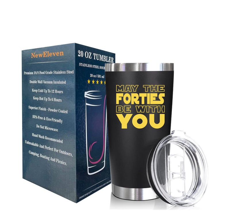 NewEleven 40th Birthday Gifts For Men Women - 1984 40th Birthday Decorations For Men Women - 40 Year Old Birthday Gifts For Dad  Mom  Friends Turning 40-20 Oz Tumbler - Image 2
